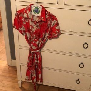 Ann Taylor floral shirt dress